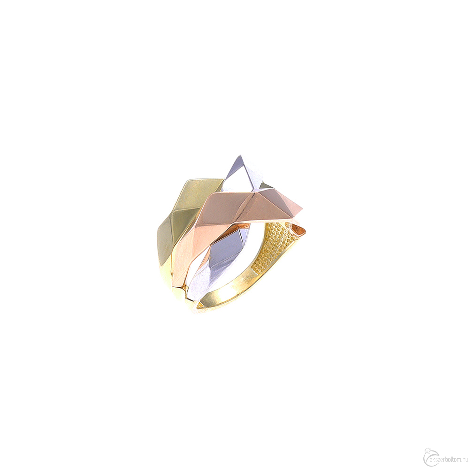 WDC Hall LA háromszínű 14 karátos arany gyűrű (58-as méret) - Arany gyűrű