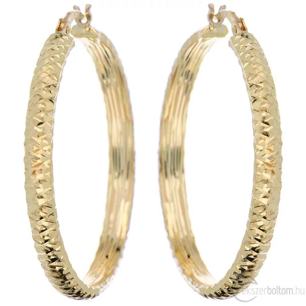 Közepes és széles arany karika fülbevaló