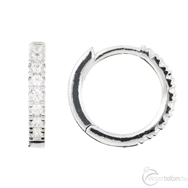 14 karátos fehér arany karika fülbevaló