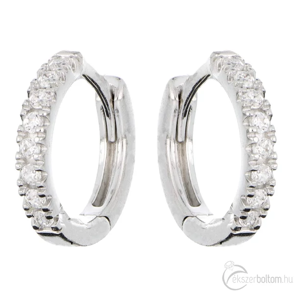 14 karátos fehér arany karika fülbevaló