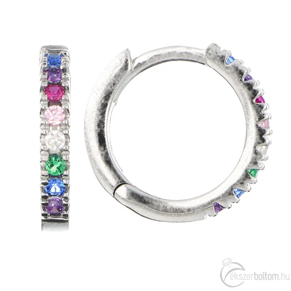 14 karátos fehér arany karika fülbevaló