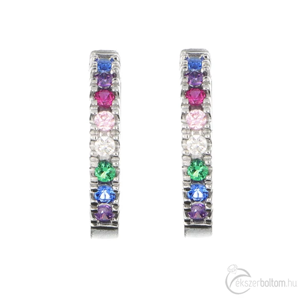 14 karátos fehér arany karika fülbevaló