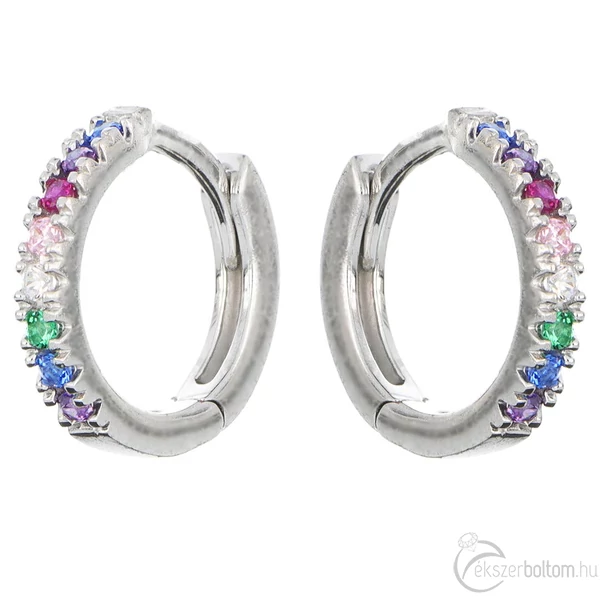 14 karátos fehér arany karika fülbevaló