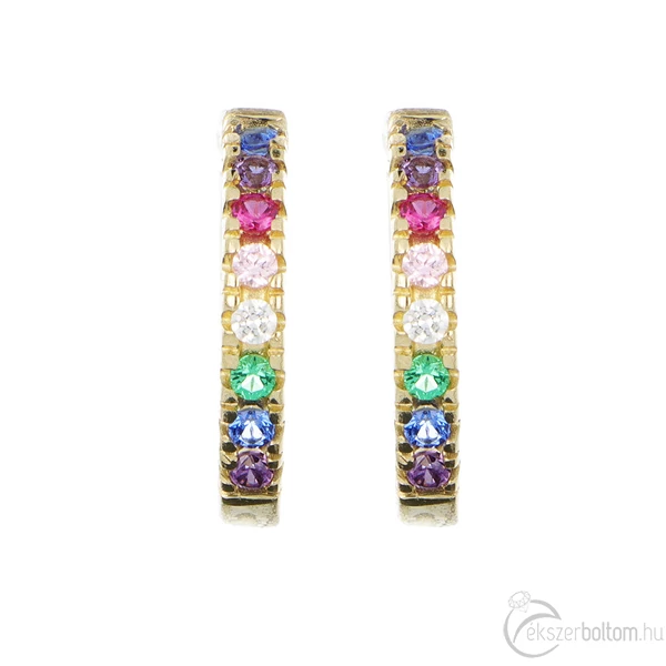 14 karátos sárga arany karika fülbevaló