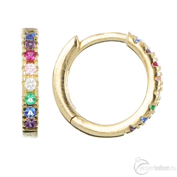 14 karátos sárga arany karika fülbevaló