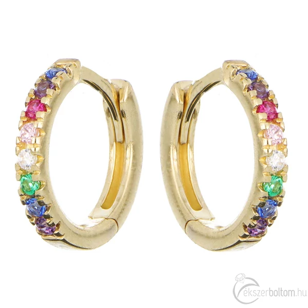 14 karátos sárga arany karika fülbevaló