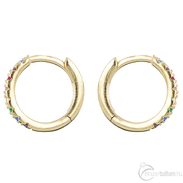 14 karátos sárga arany karika fülbevaló oldalról