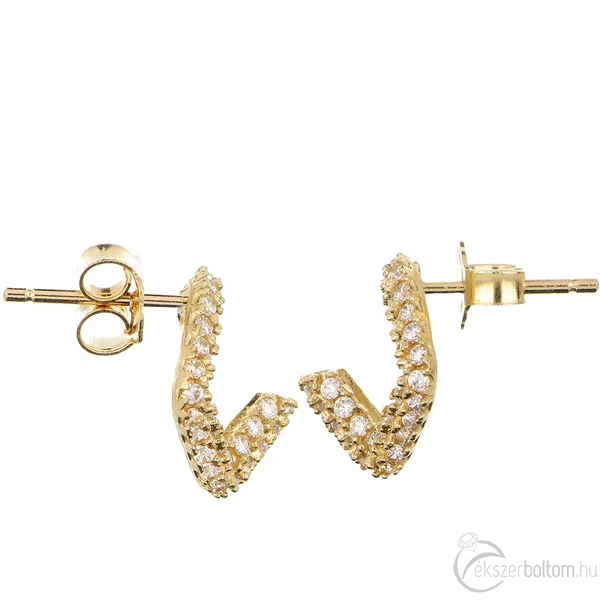 14 karátos sárga arany fülbevaló