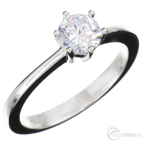 14 karátos fehér arany eljegyzési gyűrű