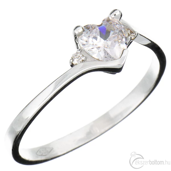 Szív köves eljegyzési gyűrű