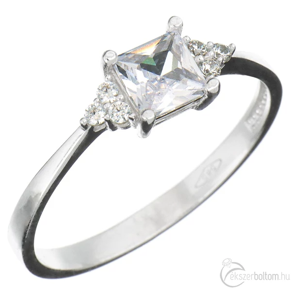 14 karátos arany princess köves gyűrű