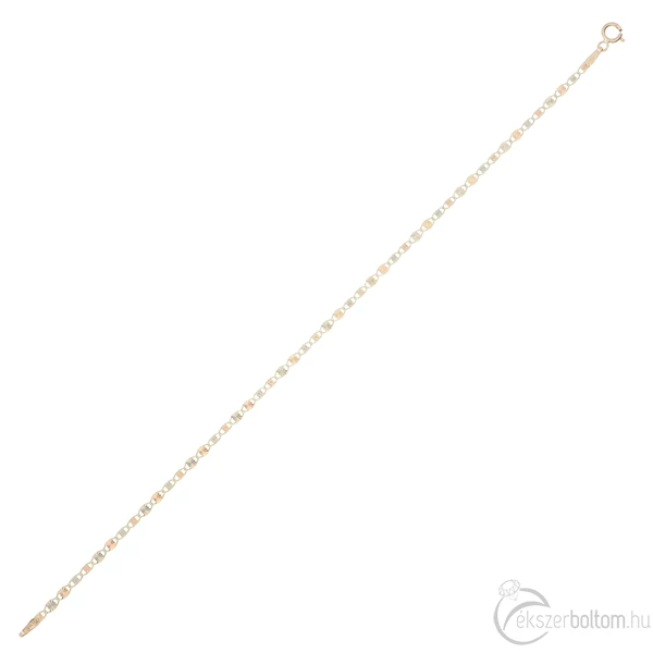 Trikolor arany karlánc 14 k, 1,12 g