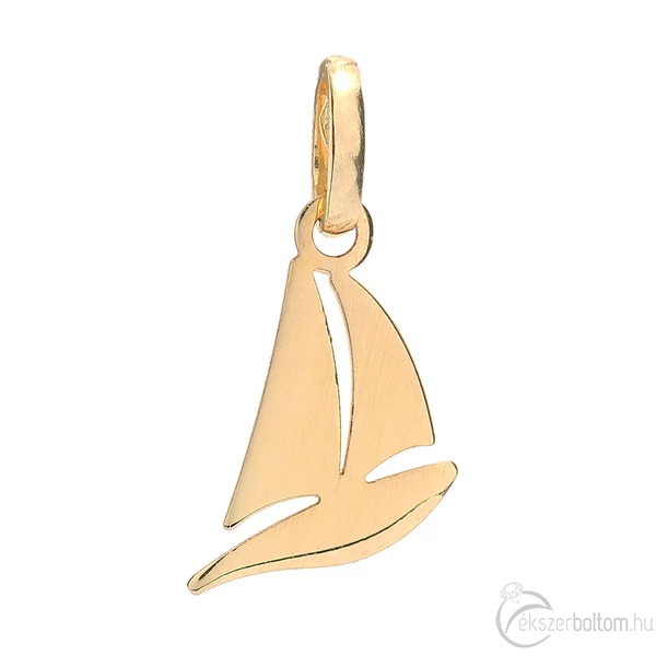 Vitorlás formájú 14 karátos sárga arany medál 0,67 g