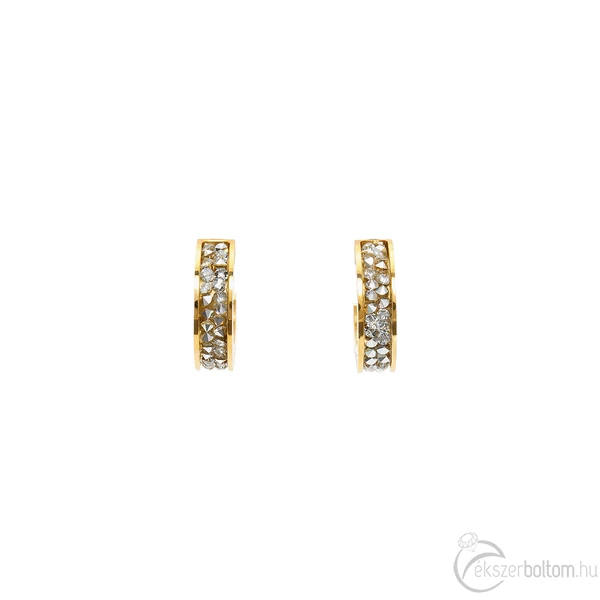 Cango & Rinaldi - Köllő Babett arany-fehér színű rock köves 17. fülbevalója