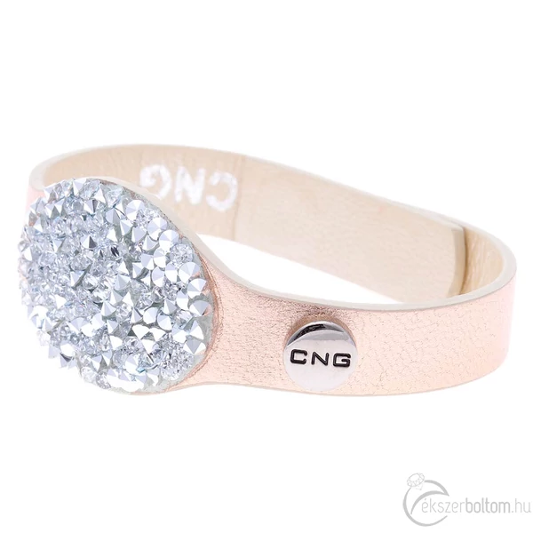 CNG rosegold karkötő fehér kristállyal