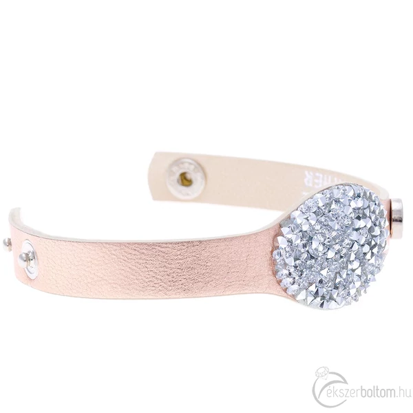 CNG rosegold karkötő fehér kristállyal