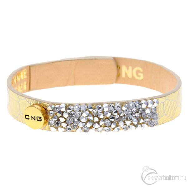 CNG 2107AK arany mintás bőrrel, és fehér színű kristállyal