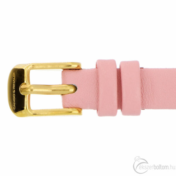 Cango &amp; Rinaldi - Charm kollekció rózsaszín-arany bőr karpánt csatja