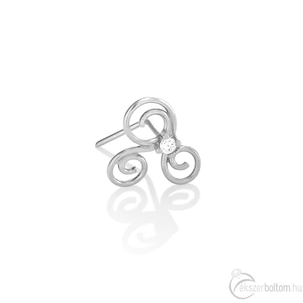 Diversa Triskelion CZ 18 karátos fehér arany orrpiercing