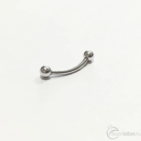 Diversa Curved Barbell 18kt fehér arany szemöldökpiercing