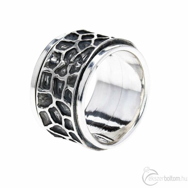 Bersisik antikolt ezüst gyűrű, 64-es méret