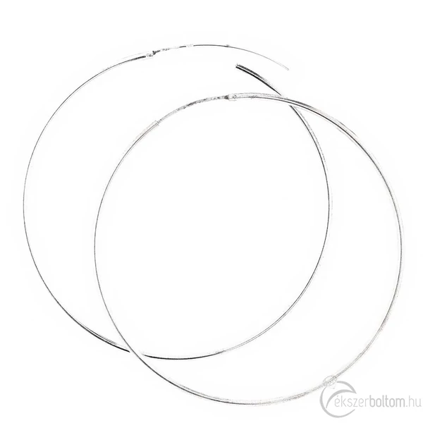 Nagy ezüst karikafülbevaló (7 cm-es)
