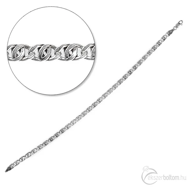 Ezüst sarlesz karlánc, 22 cm 925‰-es