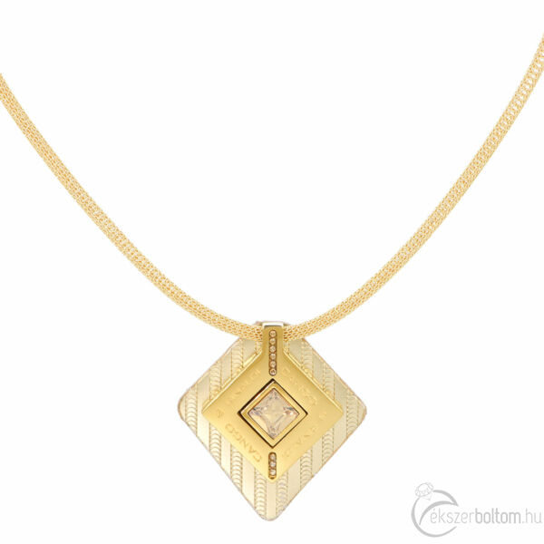 Cango & Rinaldi - Mosaic arany kristályos és bőrös arany színű nyaklánc
