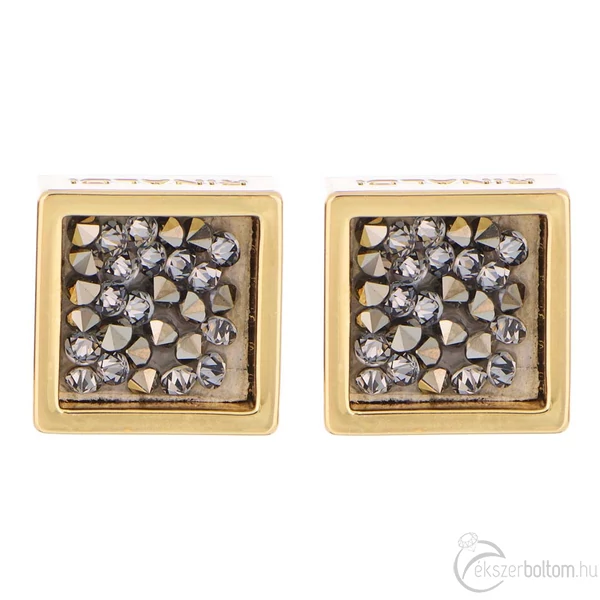 Cango & Rinaldi - Mosaic arany színű sötét arany szórt Swarovski kristályos fülbevaló