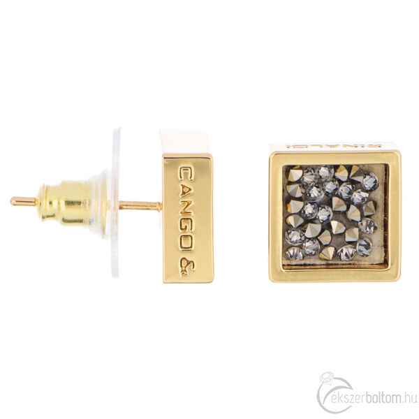 Cango & Rinaldi - Mosaic arany színű sötét arany szórt Swarovski kristályos fülbevaló