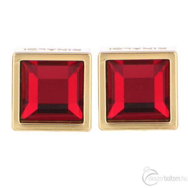 Cango & Rinaldi - Mosaic arany-piros színű  Swarovski kristályos fülbevaló