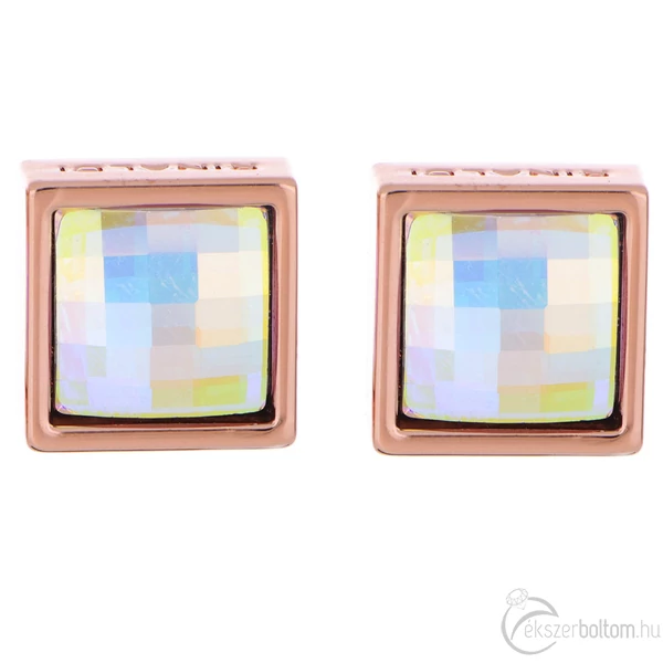 Cango & Rinaldi - Mosaic rose gold-AB színű Swarovski kristályos fülbevaló