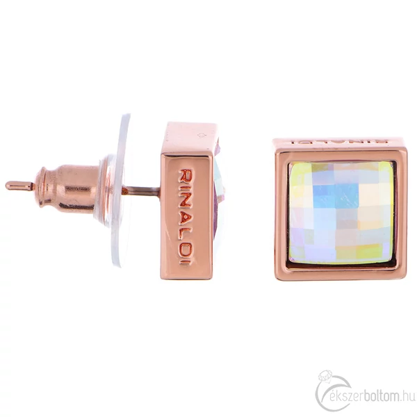 Cango & Rinaldi - Mosaic rose gold-AB színű Swarovski kristályos fülbevaló