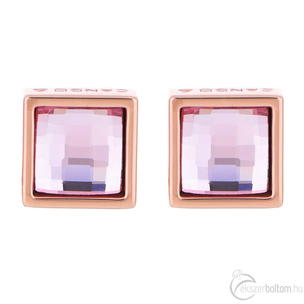 Cango & Rinaldi - Mosaic rose gold-rózsaszín színű Swarovski kristályos fülbevaló