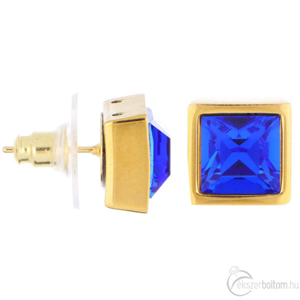 Cango & Rinaldi - Mosaic arany-kék színű Swarovski kristályos fülbevaló