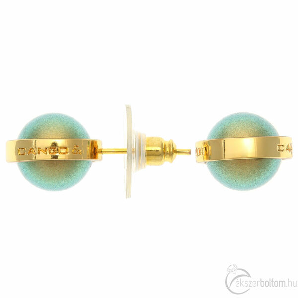 Cango & Rinaldi Pearl 2205F eozin zöld-arany fülbevaló