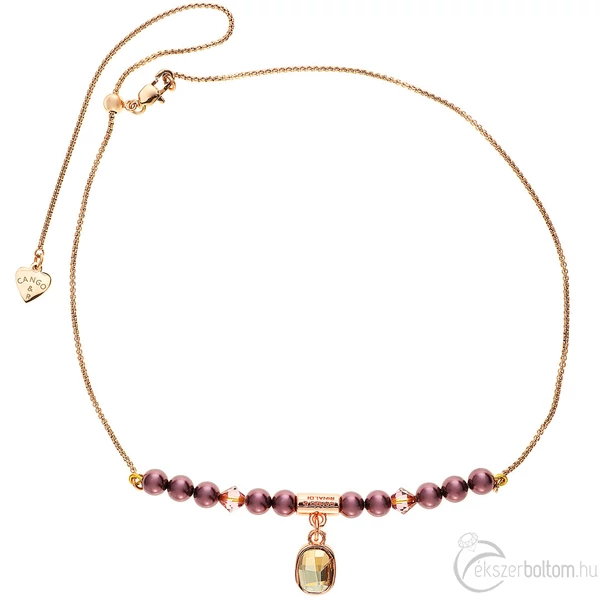 Cango & Rinaldi Pearl 2204NY burgundy-rose gold színű nyaklánc