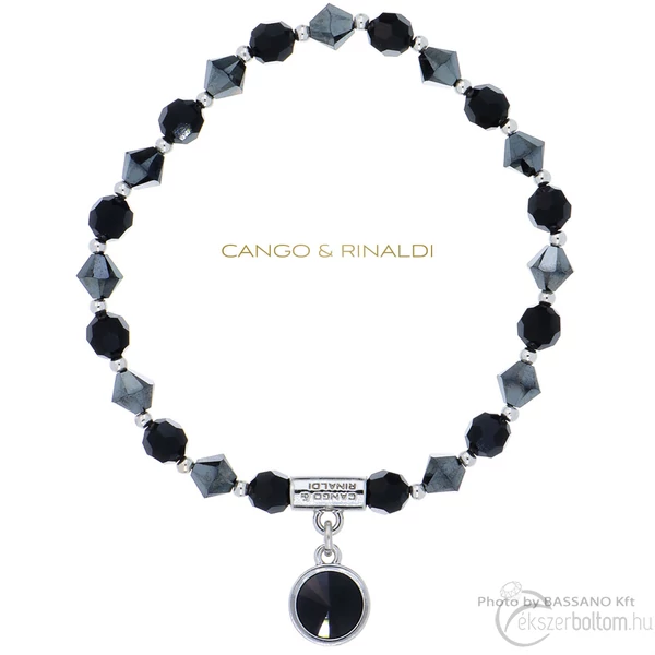 Cango & Rinaldi Sunshine fekete-ezüst karkötő