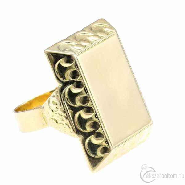 Tekintélyes férfi 14 karátos arany pecsétgyűrű (66-os méret) - Arany gyűrű