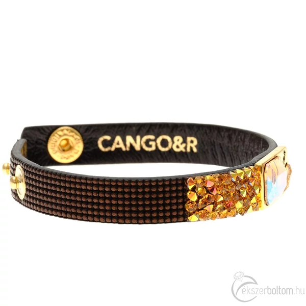 Cango & Rinaldi LILLY barna mintás bőr karkötő