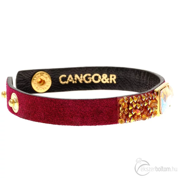 Cango & Rinaldi LILLY burgundi lila matt bőr karkötő