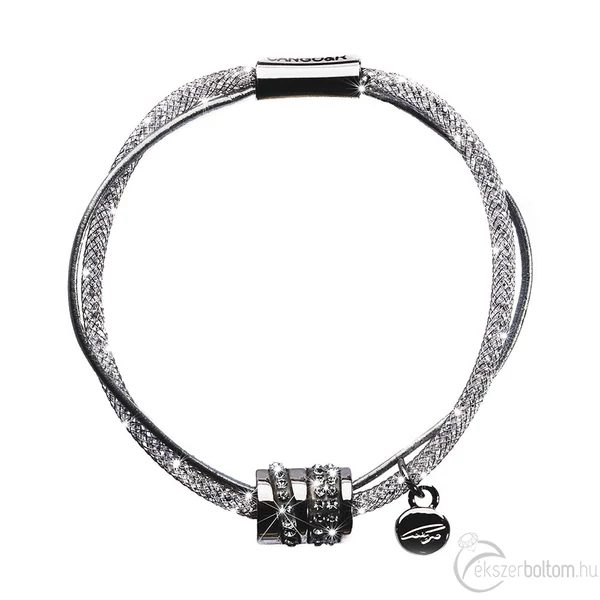 SD22K-NI Stardust by Cango & Rinaldi ezüst színű, hordó medálos karkötő