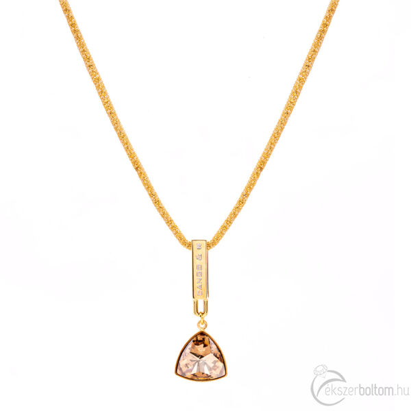 Cango & Rinaldi Triangle Mesh 1 arany színű nyaklánc aranyszín fém dísszel és arany kristály kővel