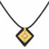 Cango & Rinaldi - Mosaic arany kristályos és lakkbőrös fekete színű nyaklánc