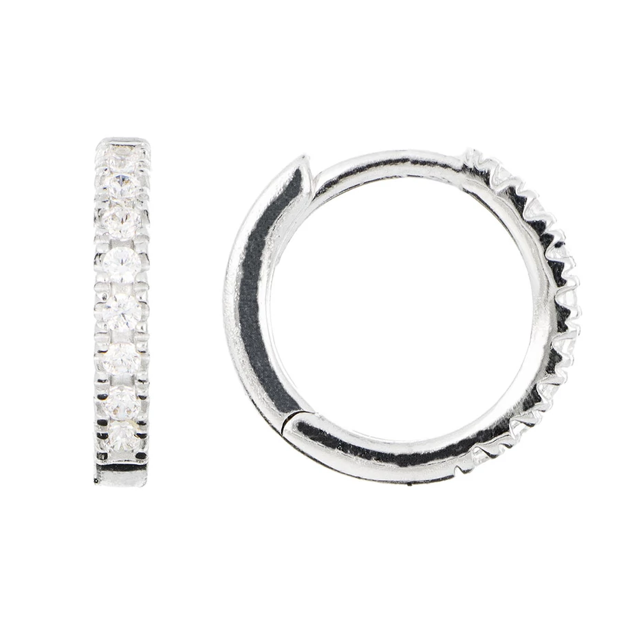 14 karátos fehér arany karika fülbevaló