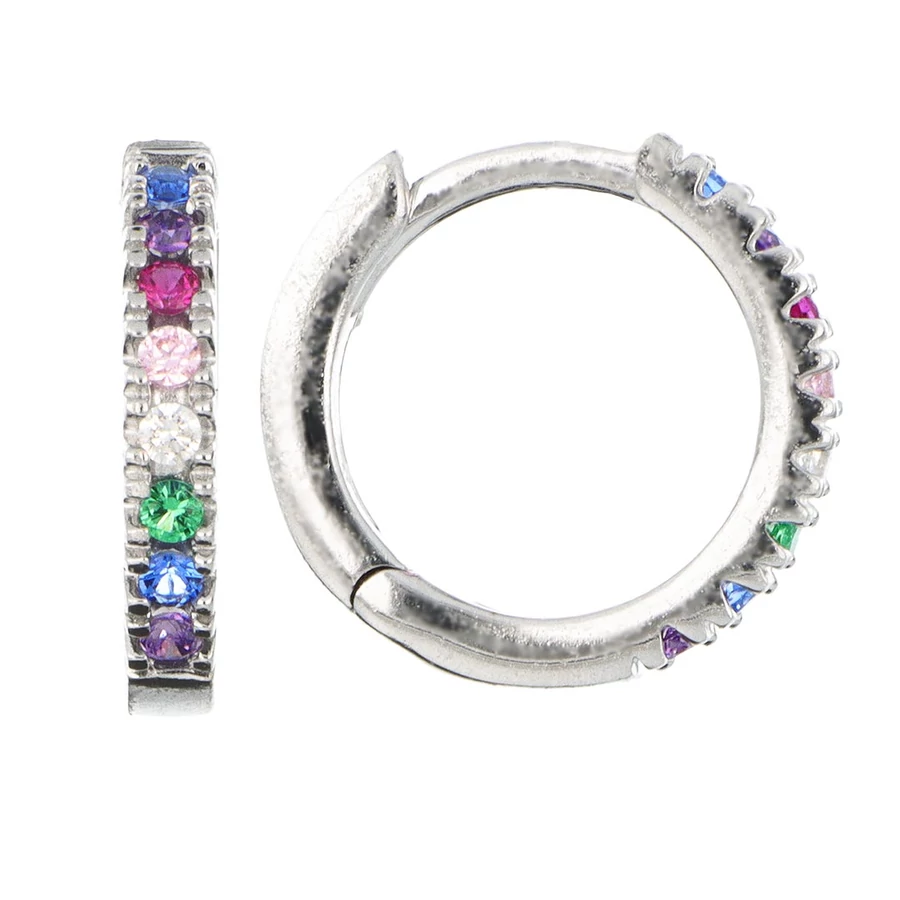 14 karátos fehér arany karika fülbevaló