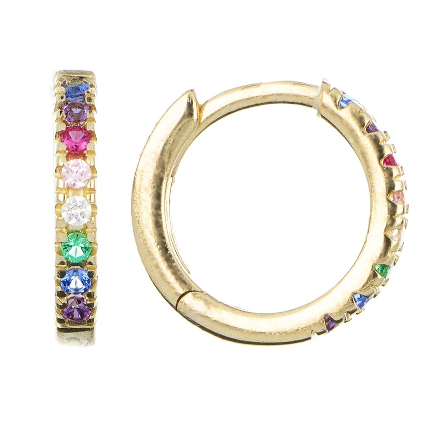 14 karátos sárga arany karika fülbevaló