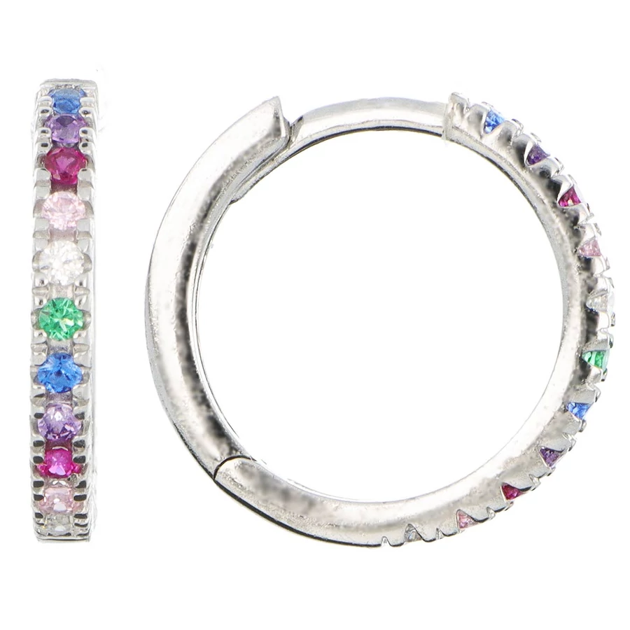 14 karátos fehér arany karika fülbevaló