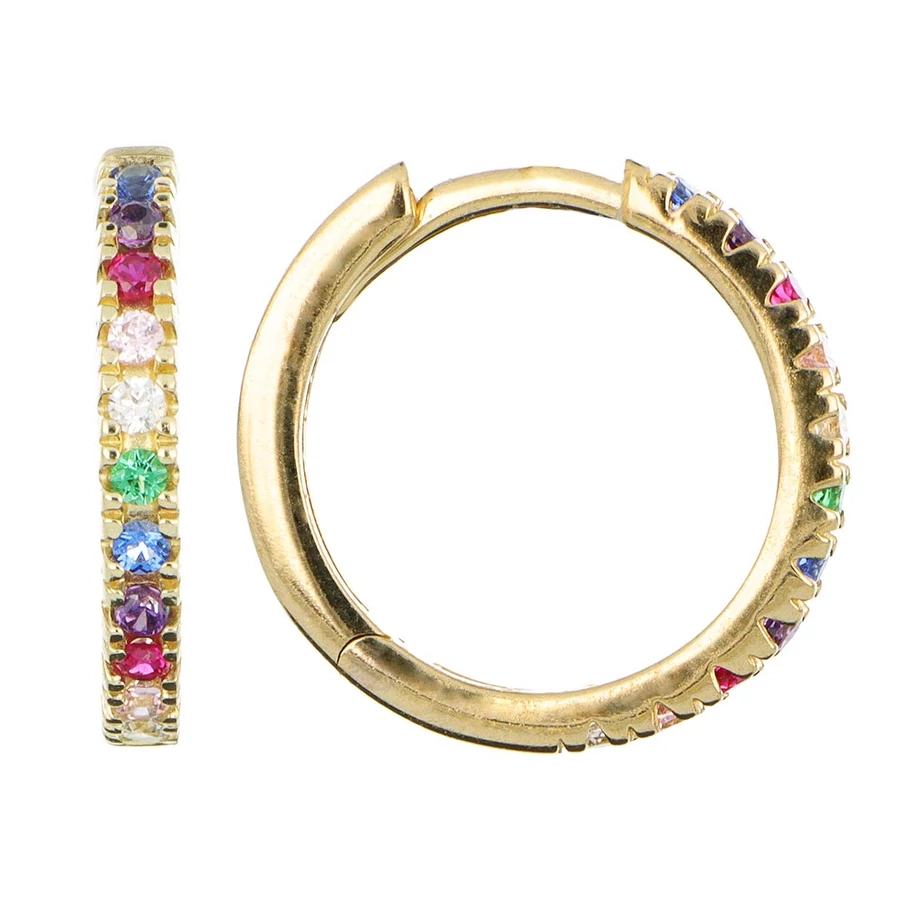 14 karátos sárga arany karika fülbevaló