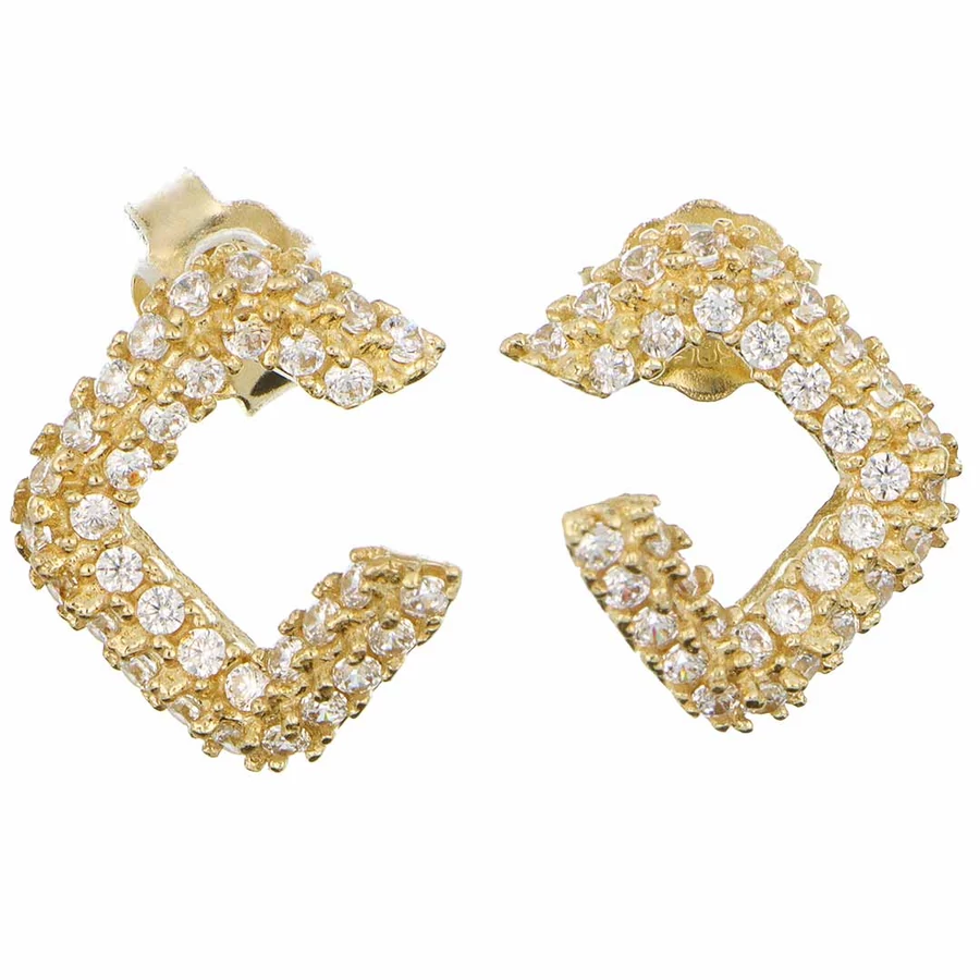 14 karátos sárga arany fülbevaló